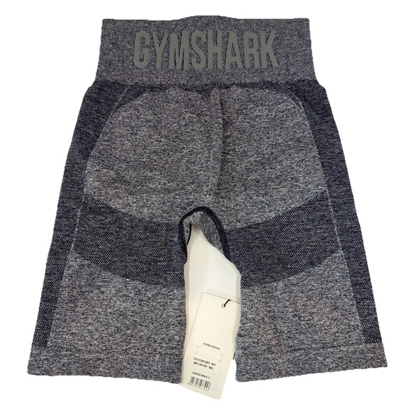 Gymshark Pants - GYMSHARK‎ Women's High Waisted Flex Shorts Navy  and Gray Size Small Gym Workout